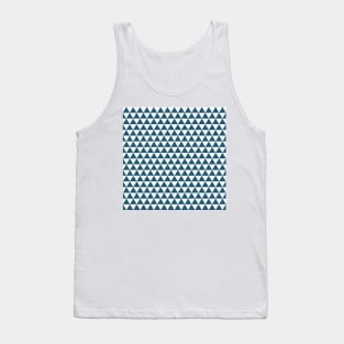 Dark Blue Geometric Triangle Pattern Abstract Minimal Design Tank Top